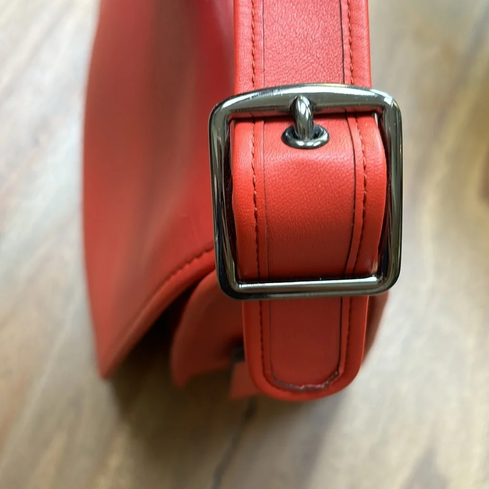 Coach LE Patricia Saddle Bag F38247 Watermelon Smooth Leather Crossbody - Picture 3 of 5